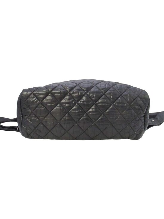 Chanel CC Logo Quilted Backpack Purse Black main image 11